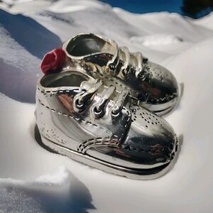 5/$25 Things Remembered Silver Baby Bootie Ornament My First Christmas 2007